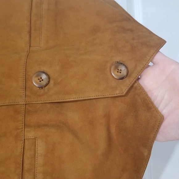 PETER HAHN Rare Genuine Smooth Kidskin Suede Leather Vest - Picture 4 of 10